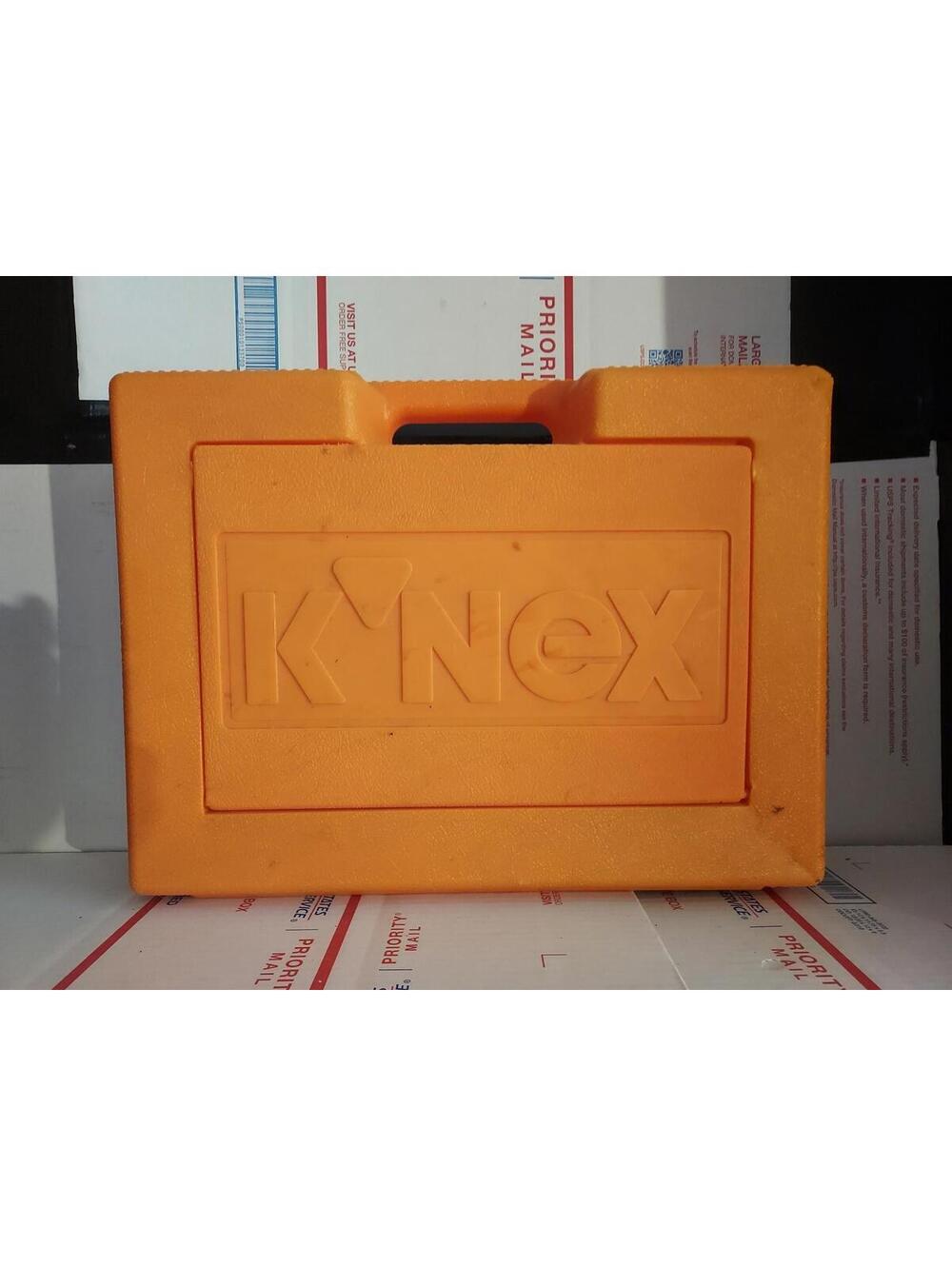 K'NEX Orange Case With Mixed Lot Of Parts Wheels See Photos - #T6